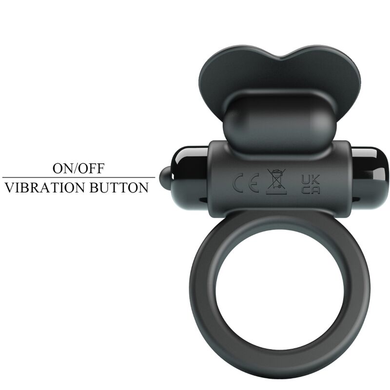 PRETTY LOVE - DEBONAIRE ANELLO VIBRANTE CONIGLIO 10 VIBRAZIONI NERO – Cockring con vibrazione – foto 5