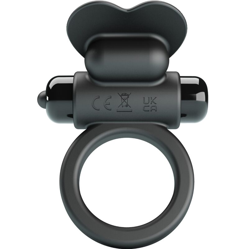 PRETTY LOVE - DEBONAIRE ANELLO VIBRANTE CONIGLIO 10 VIBRAZIONI NERO – Cockring con vibrazione