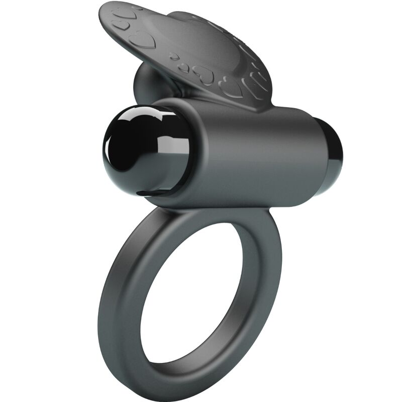 PRETTY LOVE - DEBONAIRE ANELLO VIBRANTE CONIGLIO 10 VIBRAZIONI NERO – Cockring con vibrazione – foto 3