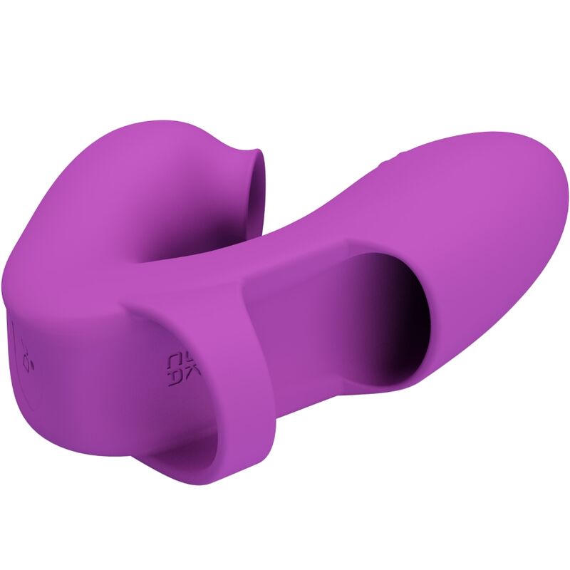 PRETTY LOVE - VIBRATORE DA DITA ATHENA CON STIMOLATORE CLITORIDEO VIOLA – Vibratori da dito – foto 3