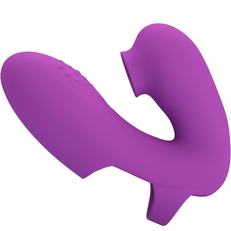 PRETTY LOVE - VIBRATORE DA DITA ATHENA CON STIMOLATORE CLITORIDEO VIOLA – Vibratori da dito – foto 2