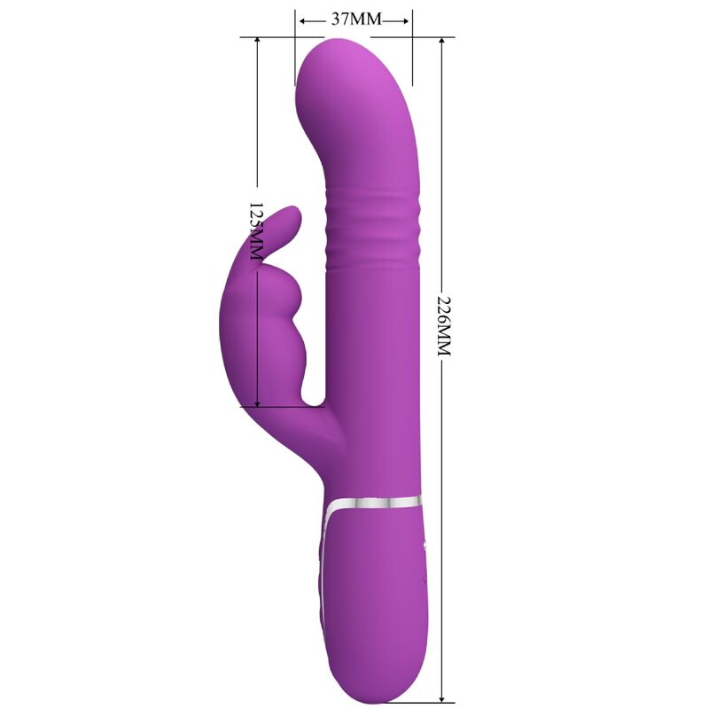 PRETTY LOVE - COALE 4 IN 1 MULTIFUNZIONE VIBRATORE CONIGLIO VIOLA – Vibratori di coniglio – foto 5