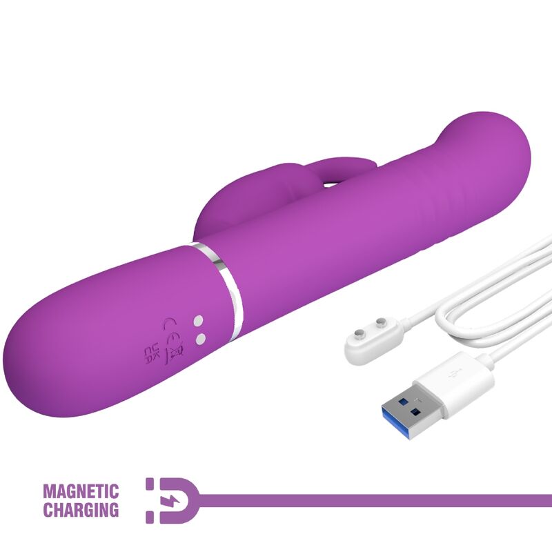 PRETTY LOVE - COALE 4 IN 1 MULTIFUNZIONE VIBRATORE CONIGLIO VIOLA – Vibratori di coniglio – foto 7