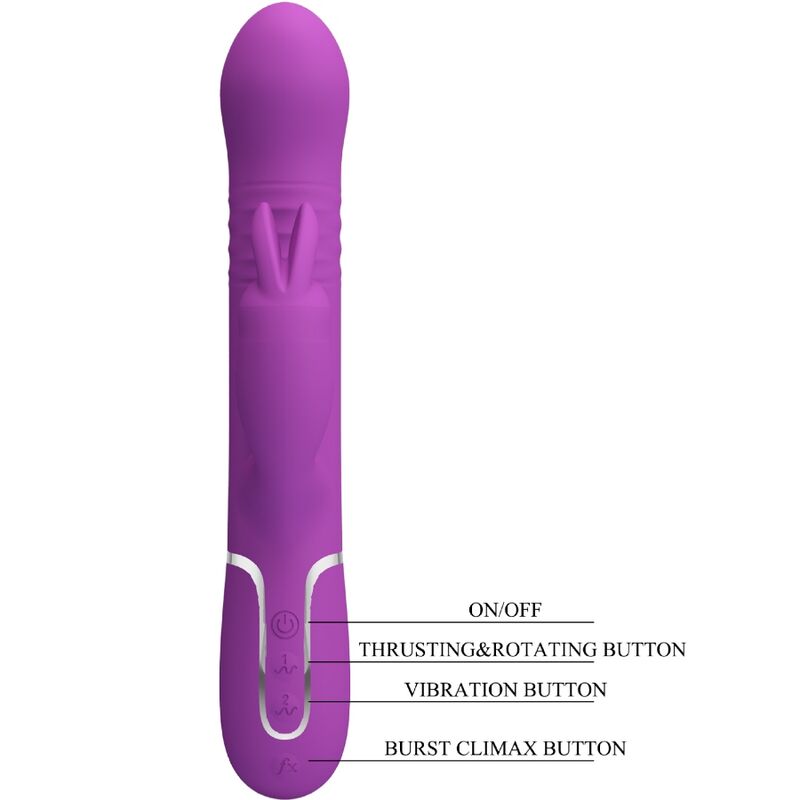 PRETTY LOVE - COALE 4 IN 1 MULTIFUNZIONE VIBRATORE CONIGLIO VIOLA – Vibratori di coniglio – foto 6