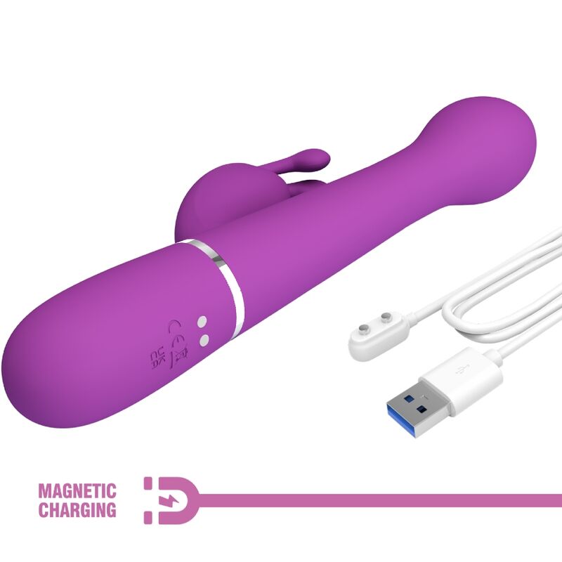 PRETTY LOVE - DEJON 3 IN 1 MULTIFUNZIONE VIBRATORE CONIGLIO VIOLA – Vibratori HI-TECH – foto 7