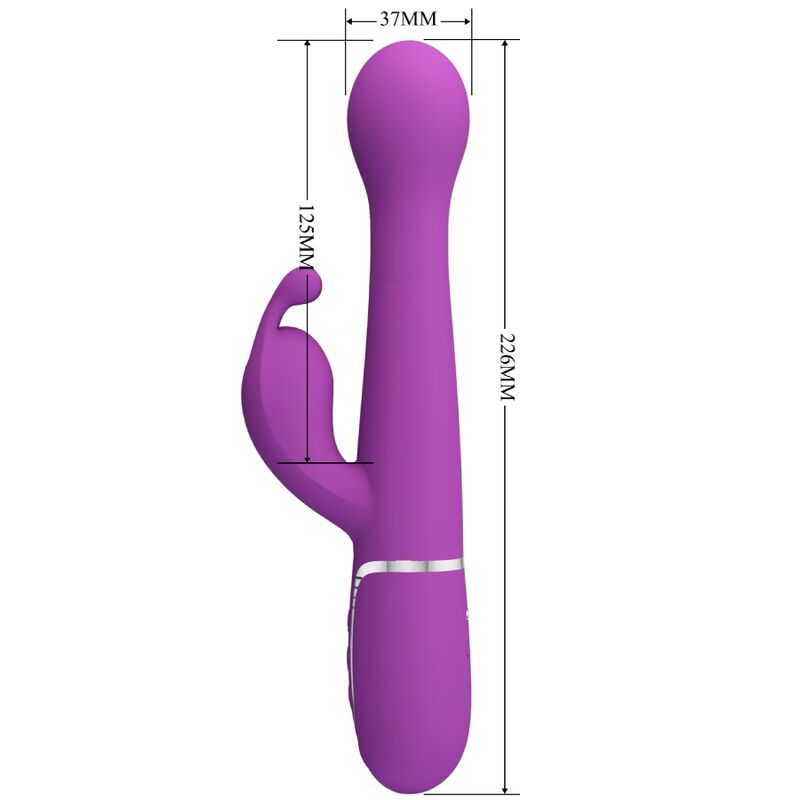 PRETTY LOVE - DEJON 3 IN 1 MULTIFUNZIONE VIBRATORE CONIGLIO VIOLA – Vibratori HI-TECH – foto 5