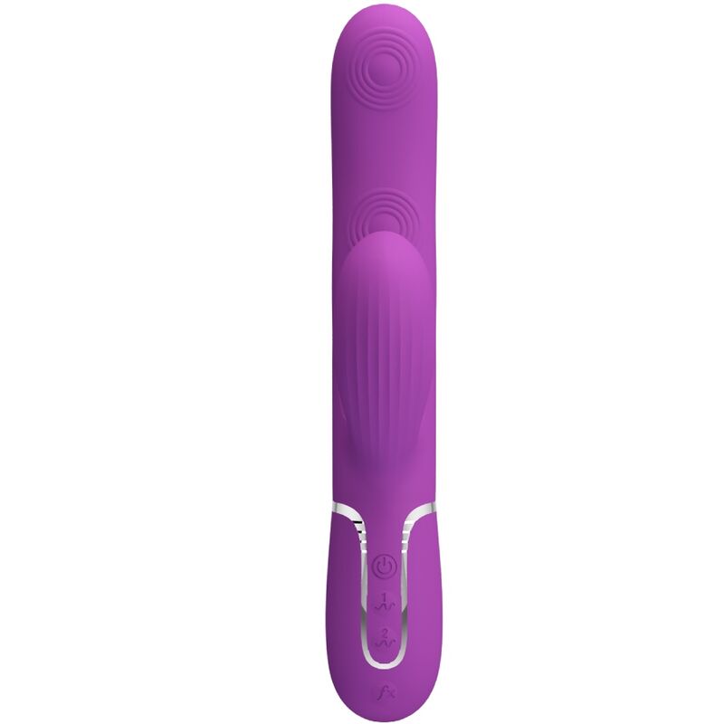 PRETTY LOVE - PERLITA 3 IN 1 VIBRATORE MULTIFUNZIONE CONIGLIO VIOLA – Vibratori di coniglio – foto 2