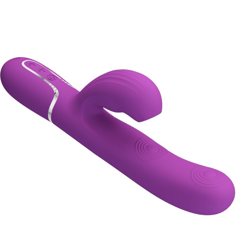 PRETTY LOVE - PERLITA 3 IN 1 VIBRATORE MULTIFUNZIONE CONIGLIO VIOLA – Vibratori di coniglio – foto 4