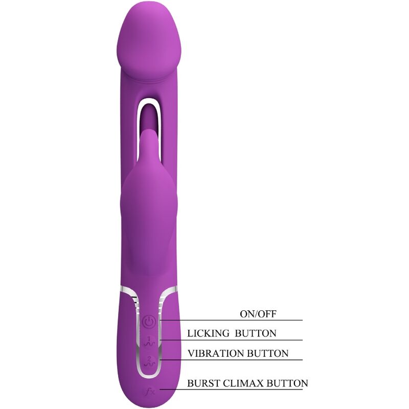 PRETTY LOVE - KAMPAS 3 IN 1 MULTIFUNZIONE VIBRATORE CONIGLIO VIOLA – Vibratori di coniglio – foto 6