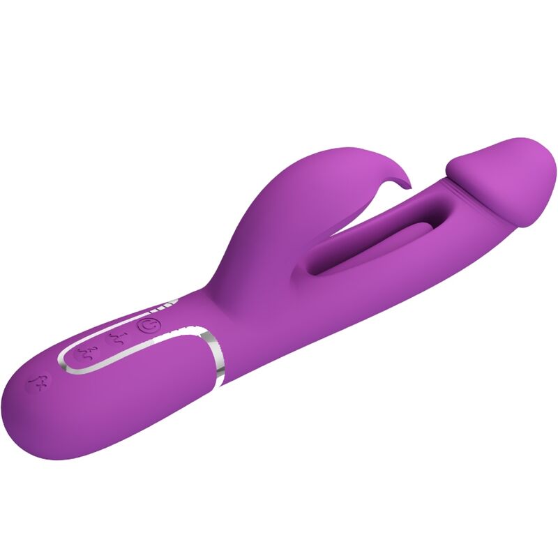 PRETTY LOVE - KAMPAS 3 IN 1 MULTIFUNZIONE VIBRATORE CONIGLIO VIOLA – Vibratori di coniglio – foto 3