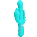 PRETTY LOVE - CAMMY 4 IN 1 MULTIFUNZIONE VIBRATORE TRIPLE RABBIT BLU – Vibratori di coniglio