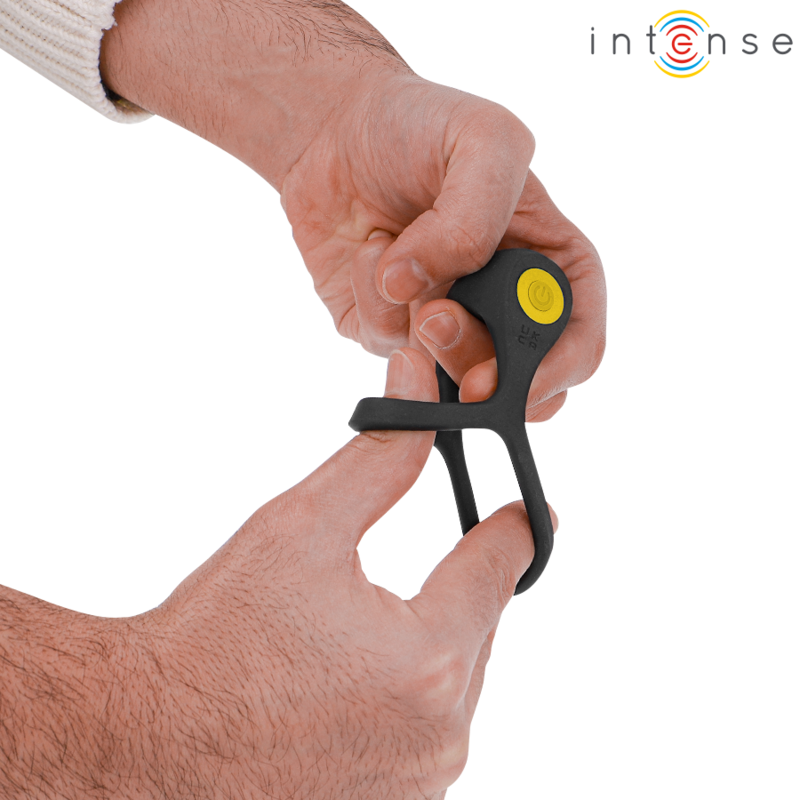INTENSE - ALEX VIBRATORE DOPPIO ANELLO PER PENE 10 VIBRAZIONI NERO – Cockring con vibrazione – foto 5