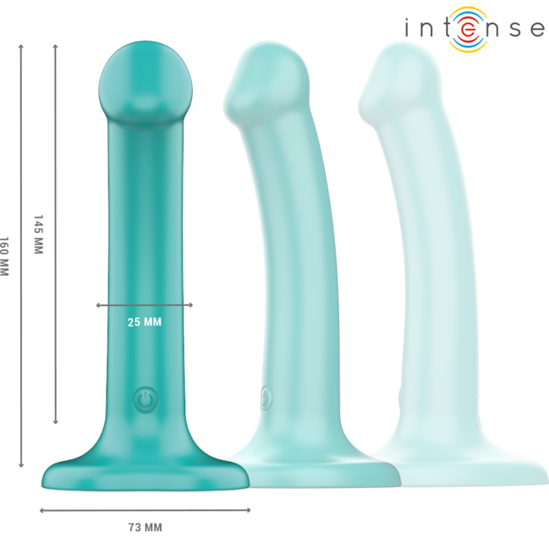 INTENSE - KATIE VIBRATORE CON VENTOSA 10 VIBRAZIONI TELECOMANDO BLU – Telecomando – foto 2