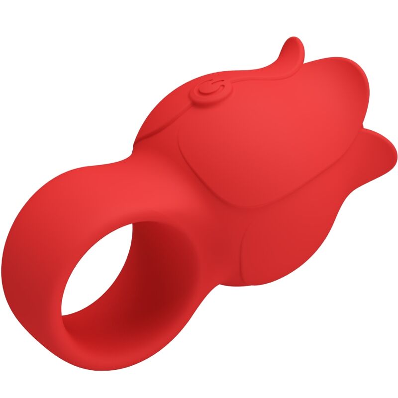 PRETTY LOVE - VIBRATORE A DITA A FORMA DI ROSA JAE 10 VIBRAZIONI ROSSO – Vibratori da dito – foto 3
