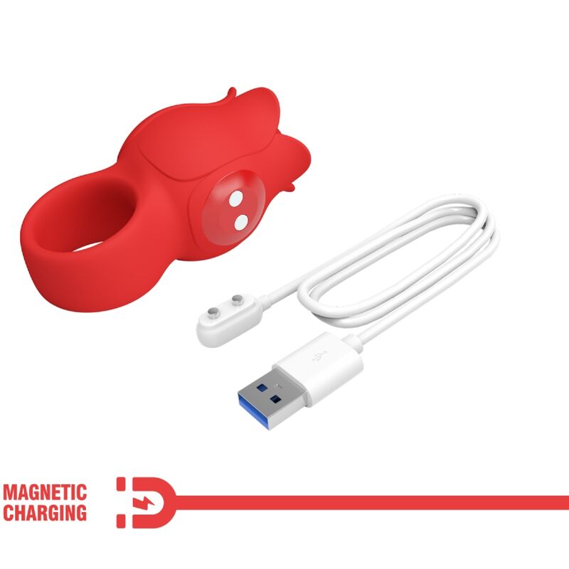 PRETTY LOVE - VIBRATORE A DITA A FORMA DI ROSA JAE 10 VIBRAZIONI ROSSO – Vibratori da dito – foto 8