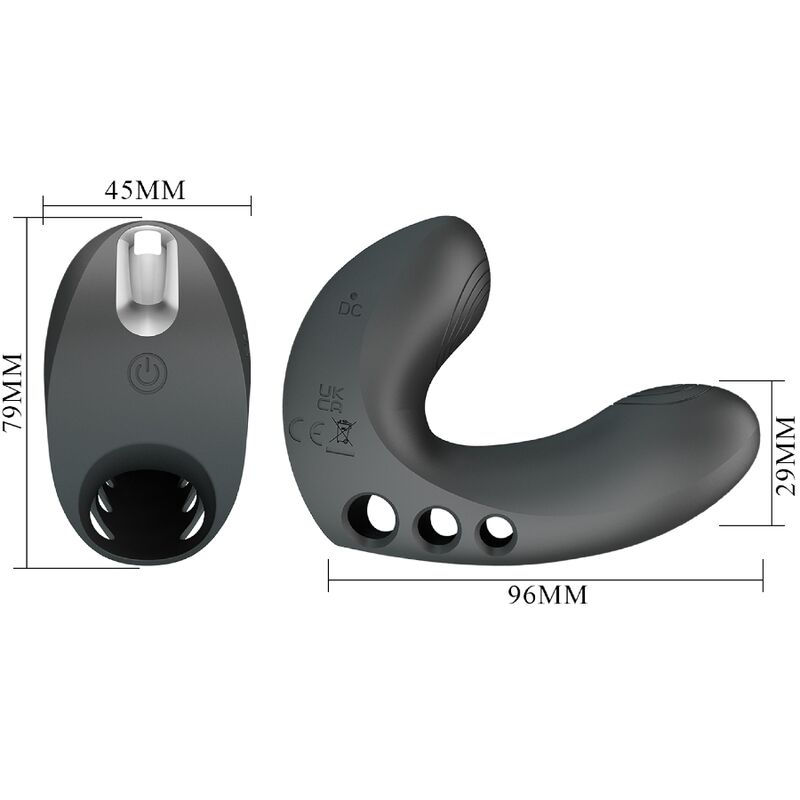 PRETTY LOVE - VIBRATORE DA DITA CAMELIA 7 VIBRAZIONI NERO – Vibratori da dito – foto 6