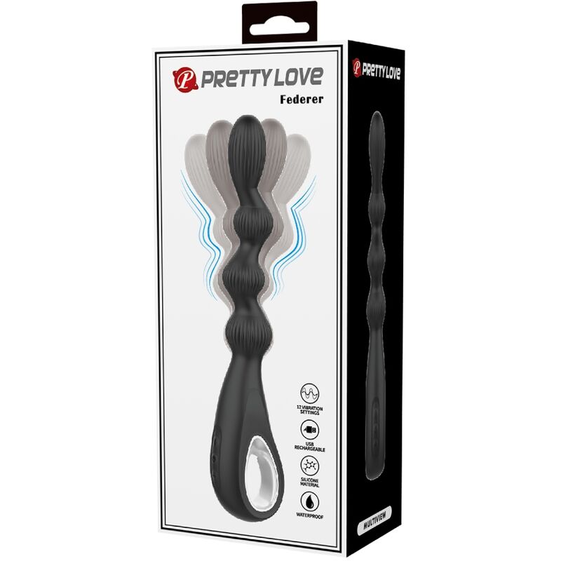 PRETTY LOVE - FEDERER VIBRATORE ANALE 12 VIBRAZIONI NERO – Vibratori HI-TECH – foto 7