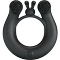 PRETTY LOVE - ANELLO VIBRANTE DAHLIA + STIMOLATORE CLITORIDEO 12 VIBRAZIONI NERO – Cockring con vibrazione