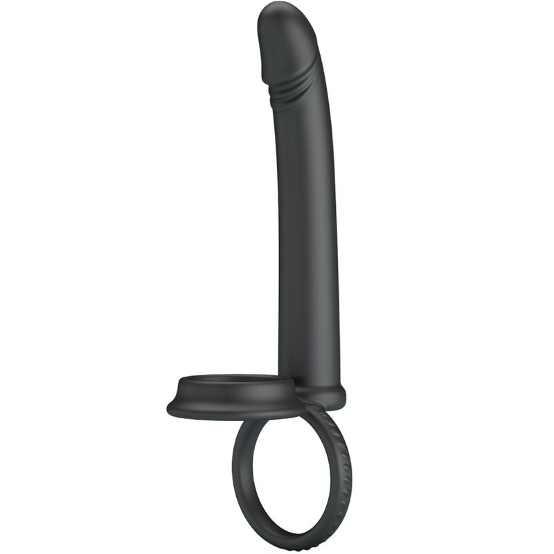 PRETTY LOVE - DILLION DOPPIA PENETRAZIONE DOPPIO ANELLO PER IL PENE NERO – Anelli a doppia penetrazione – foto 3