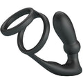 PRETTY LOVE - ANELLO PER PENE EMONI + TAPPO ANALE 12 VIBRAZIONI NERO – Anelli con Spina
