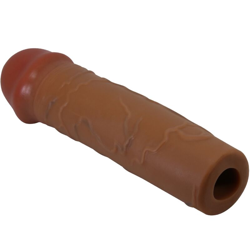 PRETTY LOVE - GUAINA PER PENE NILE CON ESTENSIONE 2,5 CM MULATTO – Copri pene con estensione – foto 2