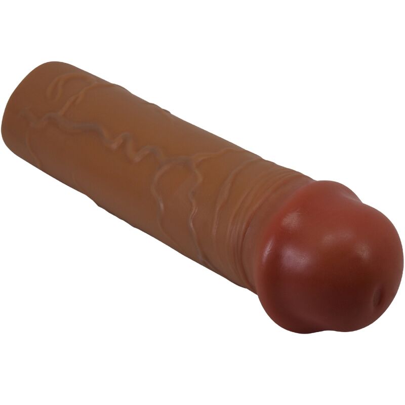 PRETTY LOVE - GUAINA PER PENE NILE CON ESTENSIONE 2,5 CM MULATTO – Copri pene con estensione – foto 3