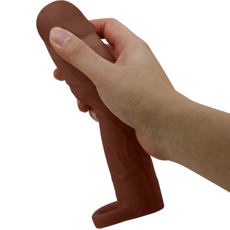 PRETTY LOVE - GUAINA PER PENE GERD CON ESTENSIONE 7,6 CM MULATTO – Copri pene con estensione – foto 5