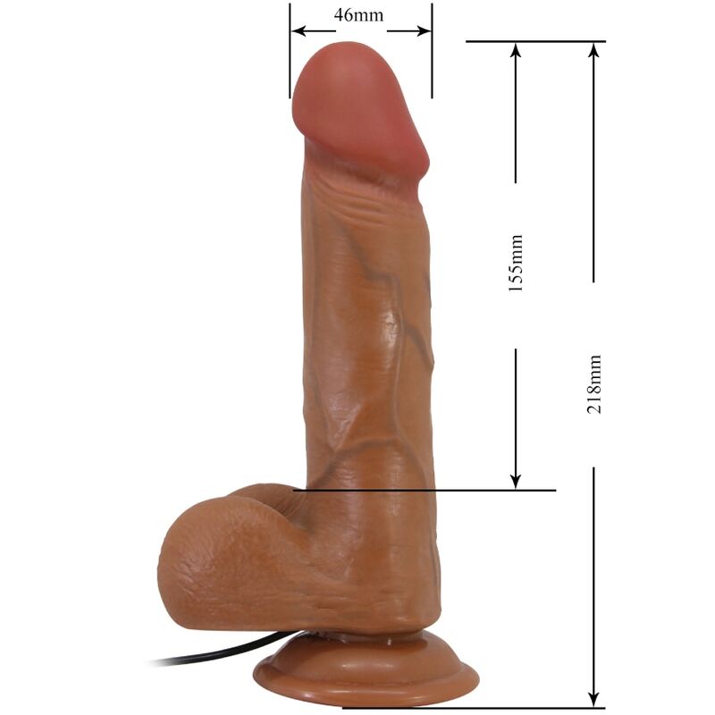 BAILE - BAHAMUT VIBRATORE REALISTICO 21,8 CM CARNE TELECOMANDO – Vibratori realistici – foto 5