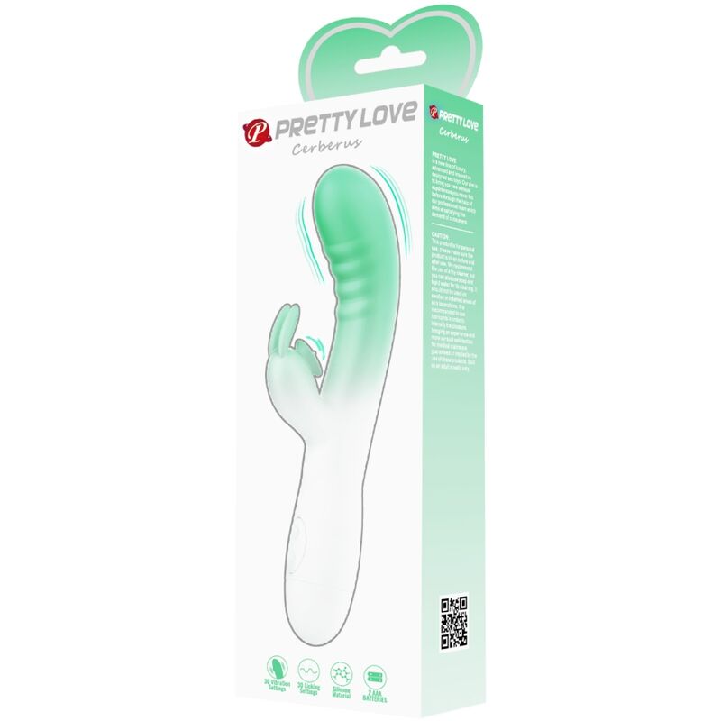 PRETTY LOVE - VIBRATORE CONIGLIO CERBERUS 3O VIBRAZIONI VERDE – Vibratori di coniglio – foto 9