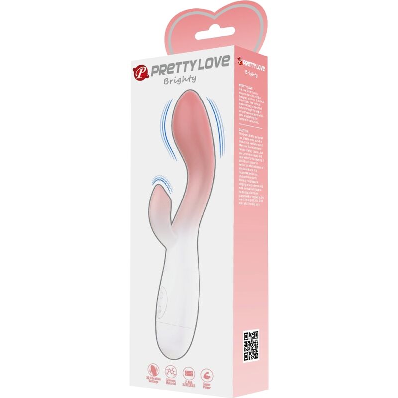 PRETTY LOVE - VIBRATORE PUNTO G LUMINOSO + STIMOLATORE CLITORIDEO 30 VIBRAZIONI ROSA – Vibratori di coniglio – foto 6