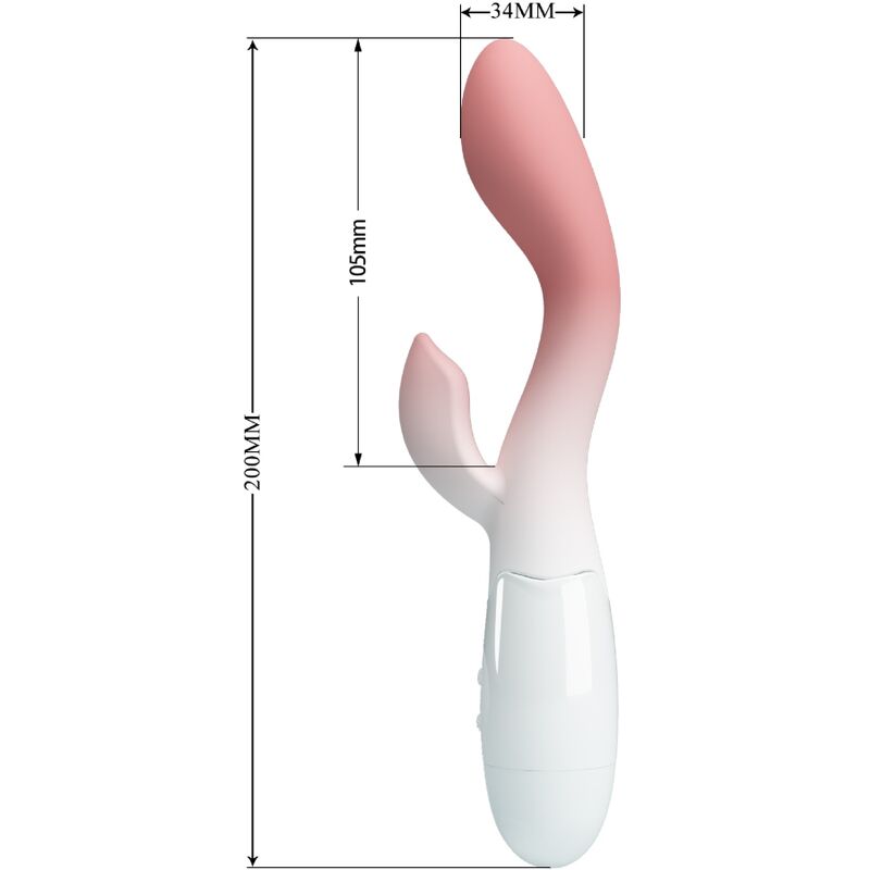 PRETTY LOVE - VIBRATORE PUNTO G LUMINOSO + STIMOLATORE CLITORIDEO 30 VIBRAZIONI ROSA – Vibratori di coniglio – foto 4
