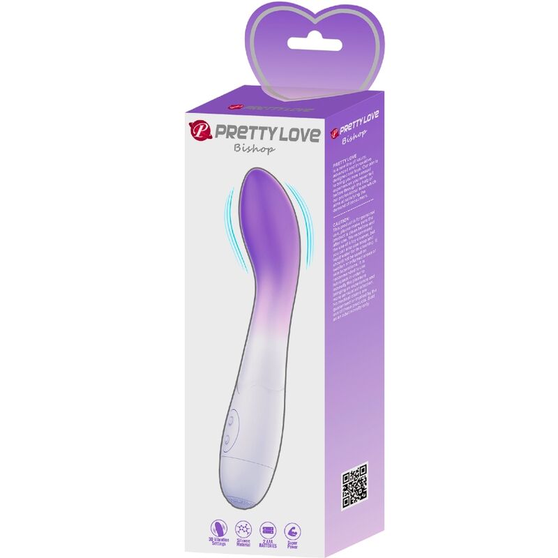 PRETTY LOVE - VIBRATORE PUNTO G BISHOP 30 VIBRAZIONI VIOLA – Vibratori a punto G – foto 6