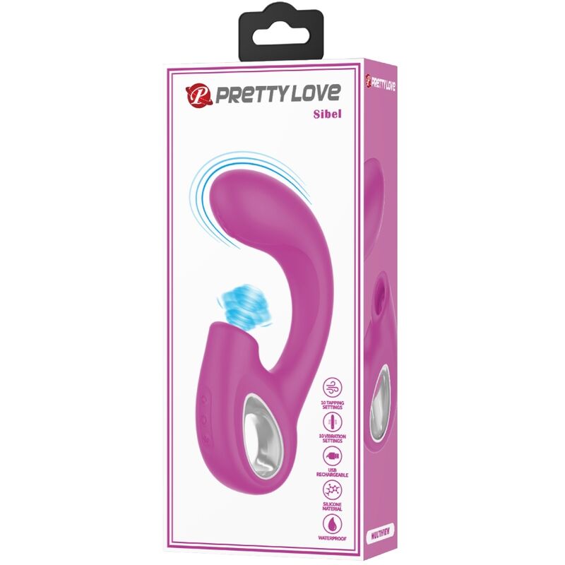 PRETTY LOVE - SIBEL SIBEL VIBRATORE PUNTO G + STIMOLATORE CLITORIDEO 10 VIBRAZIONI VIOLA – Vibratori HI-TECH – foto 7