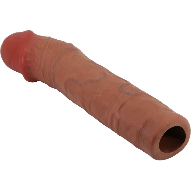 PRETTY LOVE - MANICA PER PENE CHELSEA CON ESTENSIONE 7,6 CM MULATTO – Copri pene con estensione – foto 3