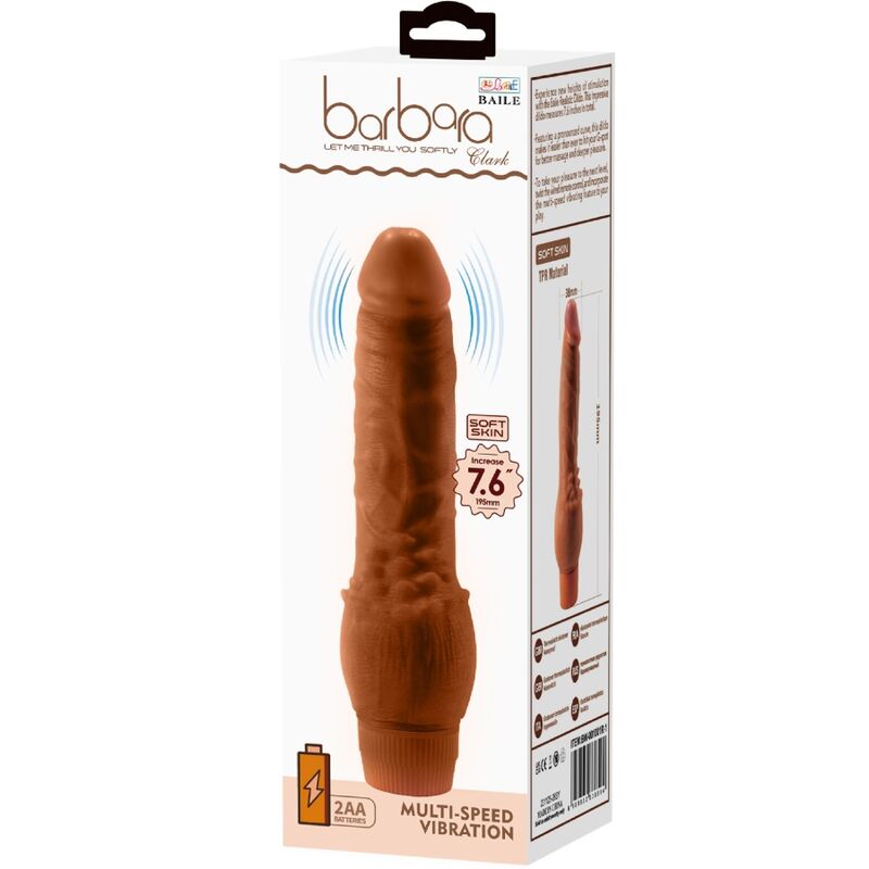 BAILE - BARBARA VIBRATORE REALISTICO 19,5 CM MULATTO – Vibratori HI-TECH – foto 6