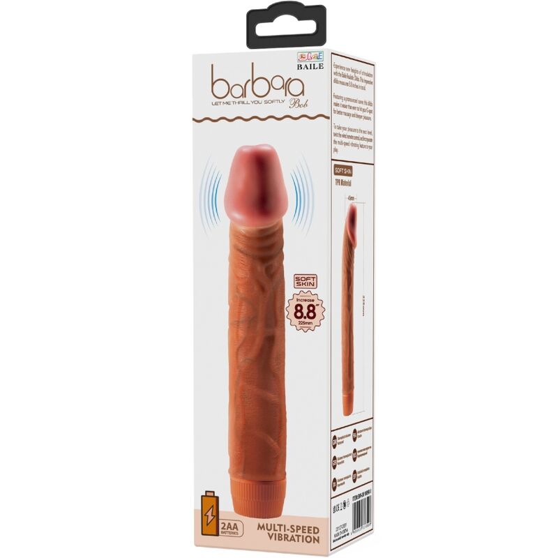 BAILE - BOB VIBRATORE REALISTICO 22,5 CM MULATTO – Vibratori HI-TECH – foto 6