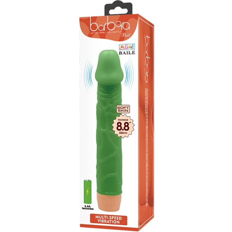 BAILE - BILL VIBRATORE REALISTICO 22,5 CM VERDE – Vibratori HI-TECH – foto 8