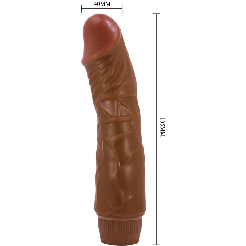 BAILE - JEFF VIBRATORE REALISTICO 19,5 CM MULATTO – Vibratori HI-TECH – foto 3