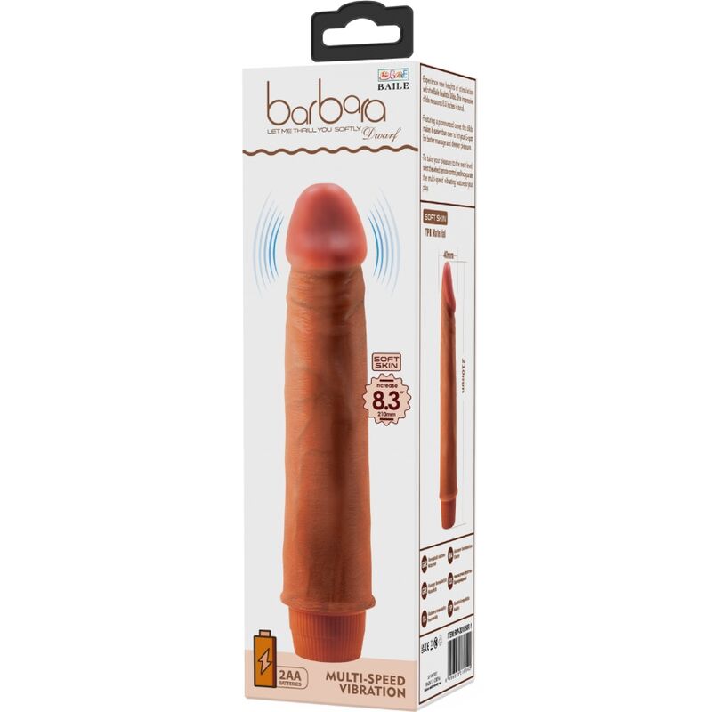 BAILE - VIBRATORE REALISTICO NANO 21 CM MULATTO – Vibratori HI-TECH – foto 6