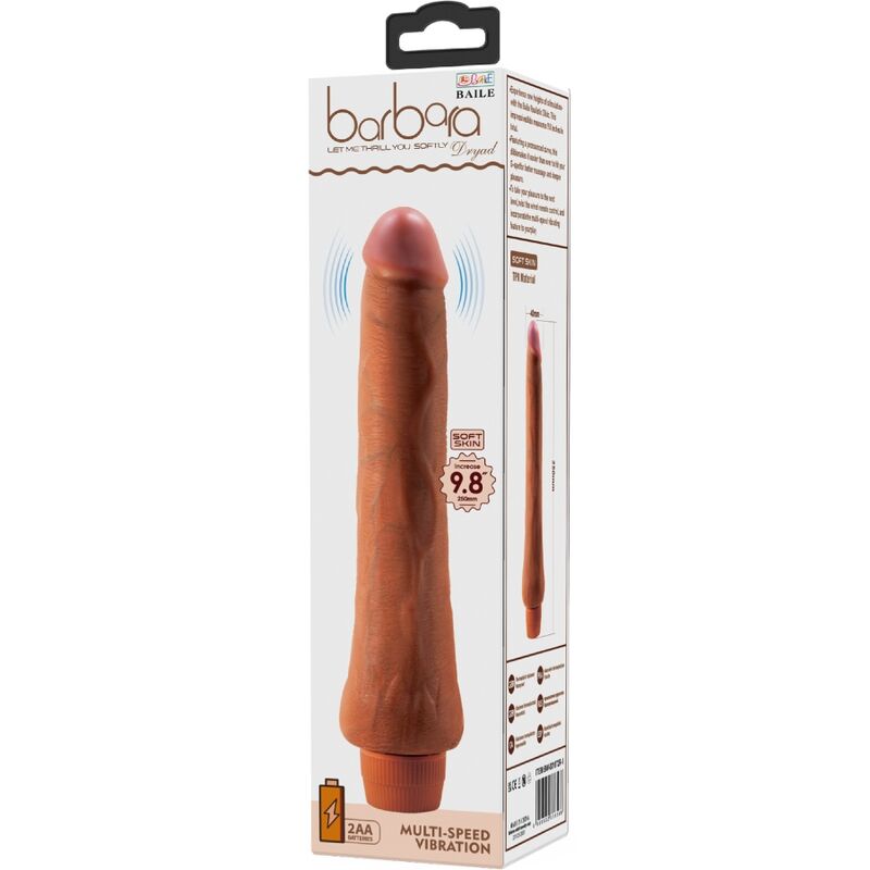 BAILE - DRYAD VIBRATORE REALISTICO 25 CM MULATTO – Vibratori HI-TECH – foto 6