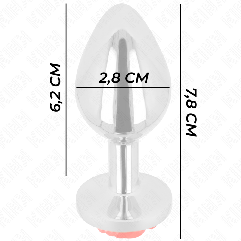 KINK - PLUG ANALE ROSA ROSSO TAGLIA S – Plug anale BDSM – foto 4