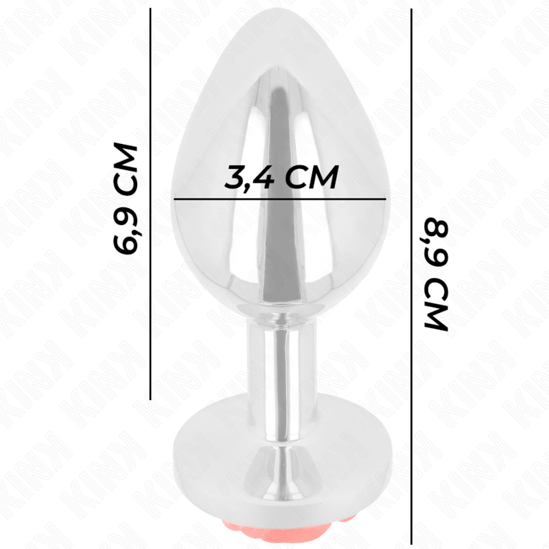 KINK - PLUG ANALE ROSA ROSSO TAGLIA M – Plug anale BDSM – foto 4