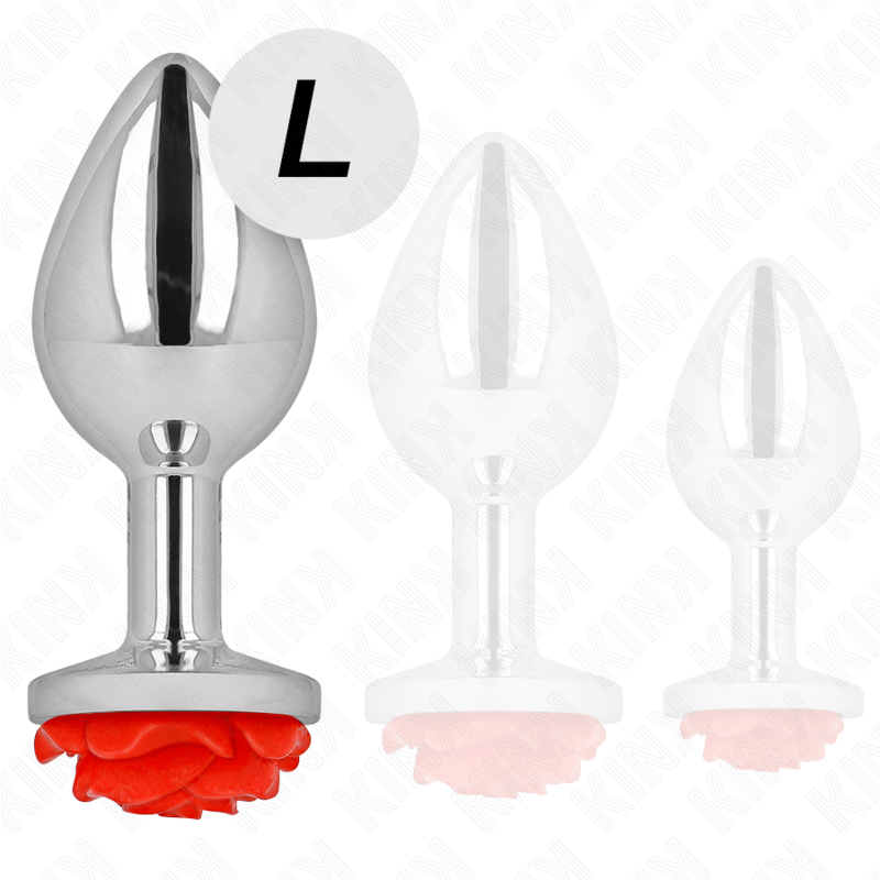 KINK - PLUG ANALE ROSA ROSSO TAGLIA L – Plug anale BDSM – foto 3
