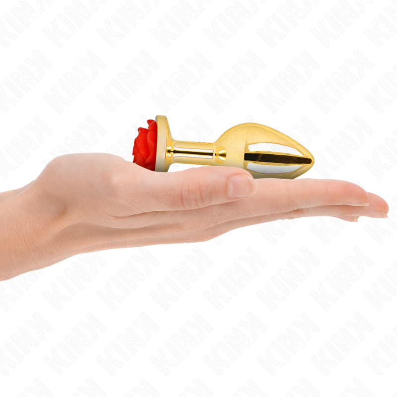 KINK - PLUG ANALE ORO ROSA ROSSO TAGLIA M – Plug anale BDSM