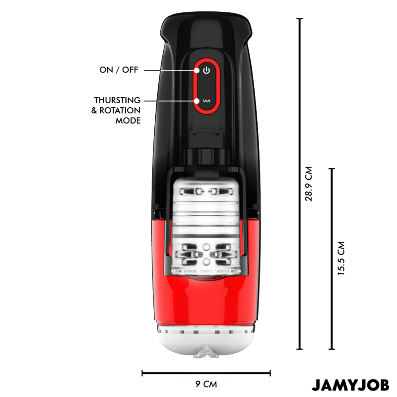 JAMYJOB - STORM MASTURBATORE VAGINALE AUTOMATICO CON 10 MODALITÀ, ROTAZIONE E SPINTA – Vagine con vibrazione – foto 3