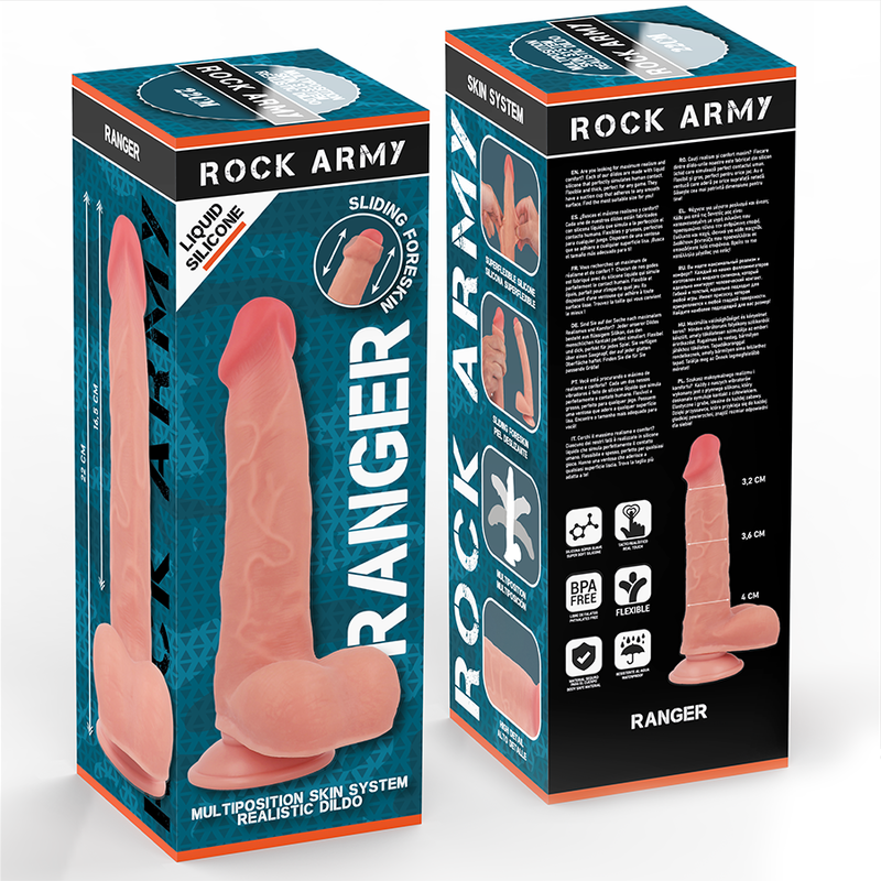 ROCKARMY - SILICONE LIQUIDO RANGER 22 CM -O- 3.6 CM – Peni realistici – foto 8