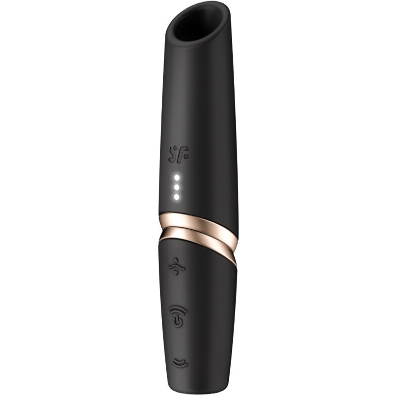SATISFYER - STIMOLATORE PERFETTO KISS WAVE PER CLITORIDE NERO / ORO – Per il clitoride