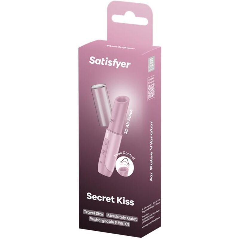 SATISFYER - SECRET KISS WAVE STIMOLATORE CLITORIDEO ROSA – Per il clitoride – foto 6