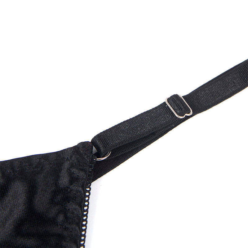 SUBBLIME - 955199 COMPLETO REGGISENO CON FIOCCO NERO REGOLABILE S/M – Insieme sexy della biancheria – foto 9