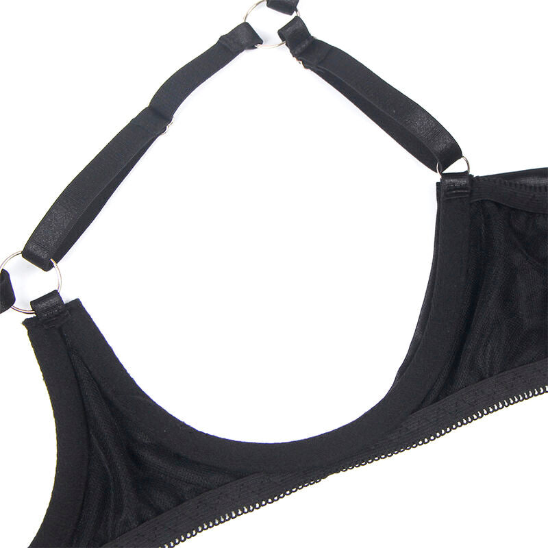 SUBBLIME - 955199 COMPLETO REGGISENO CON FIOCCO NERO REGOLABILE S/M – Insieme sexy della biancheria – foto 15